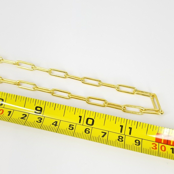 NWT 18K Gold Filled Paperclip Links Chain Necklace - Picture 9 of 10